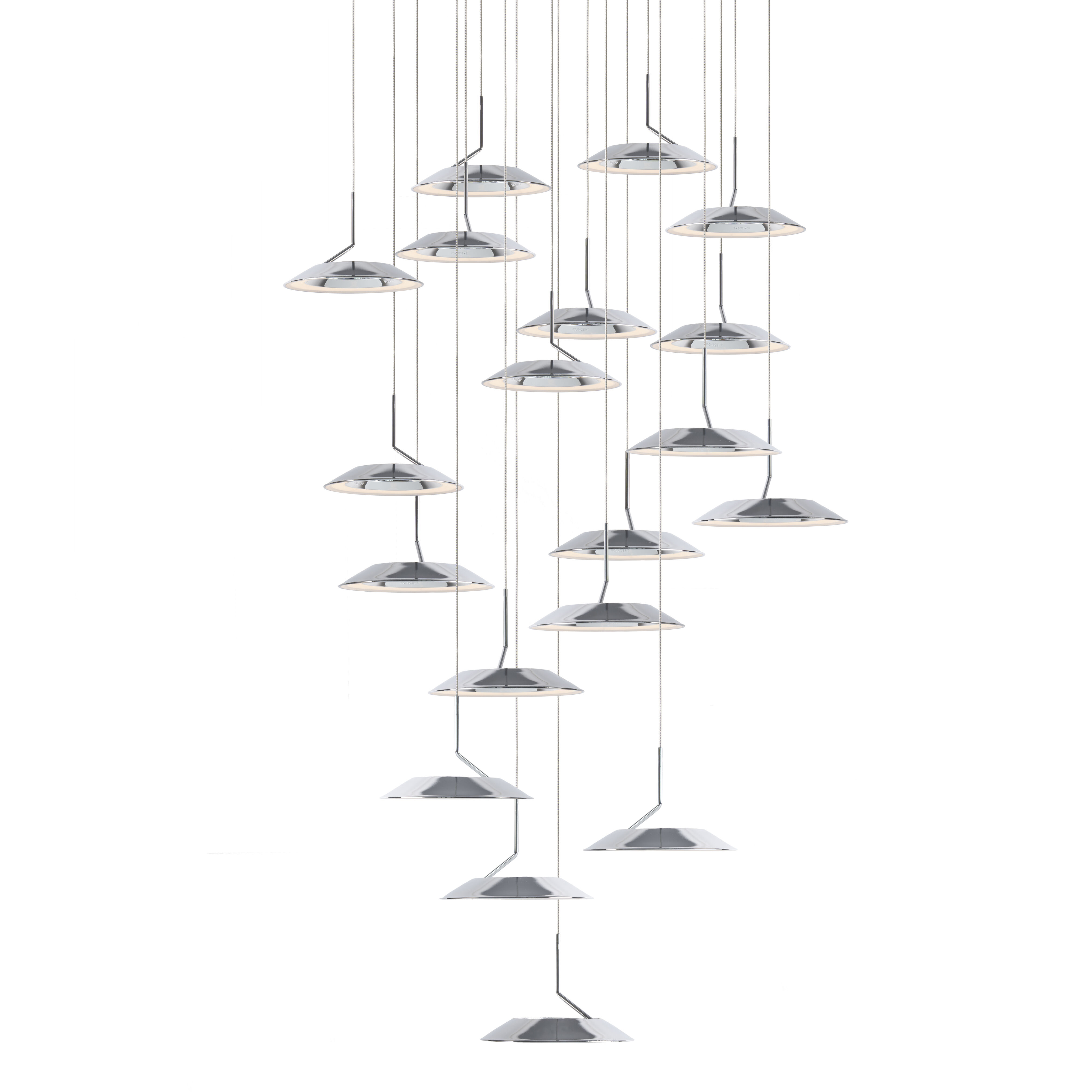 Royyo LED 22 inch Chrome Pendant Ceiling Light